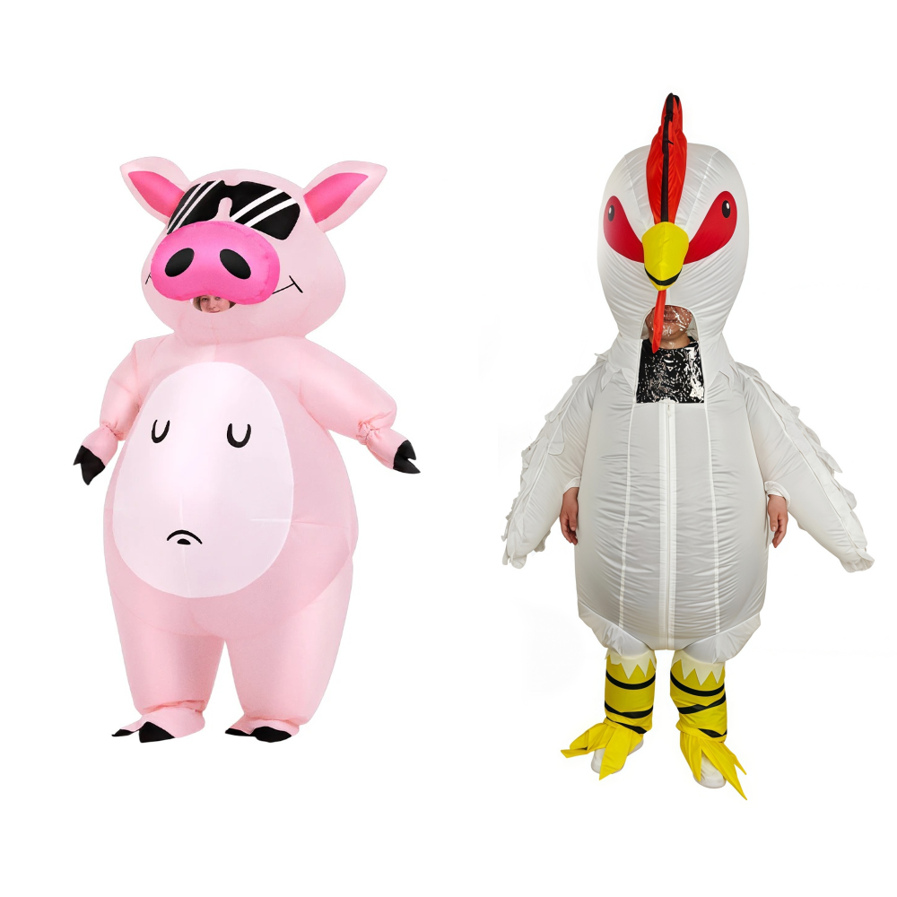 Halloween Costume Adult - Cartoon Animal Piglet Inflatable Costume Anime