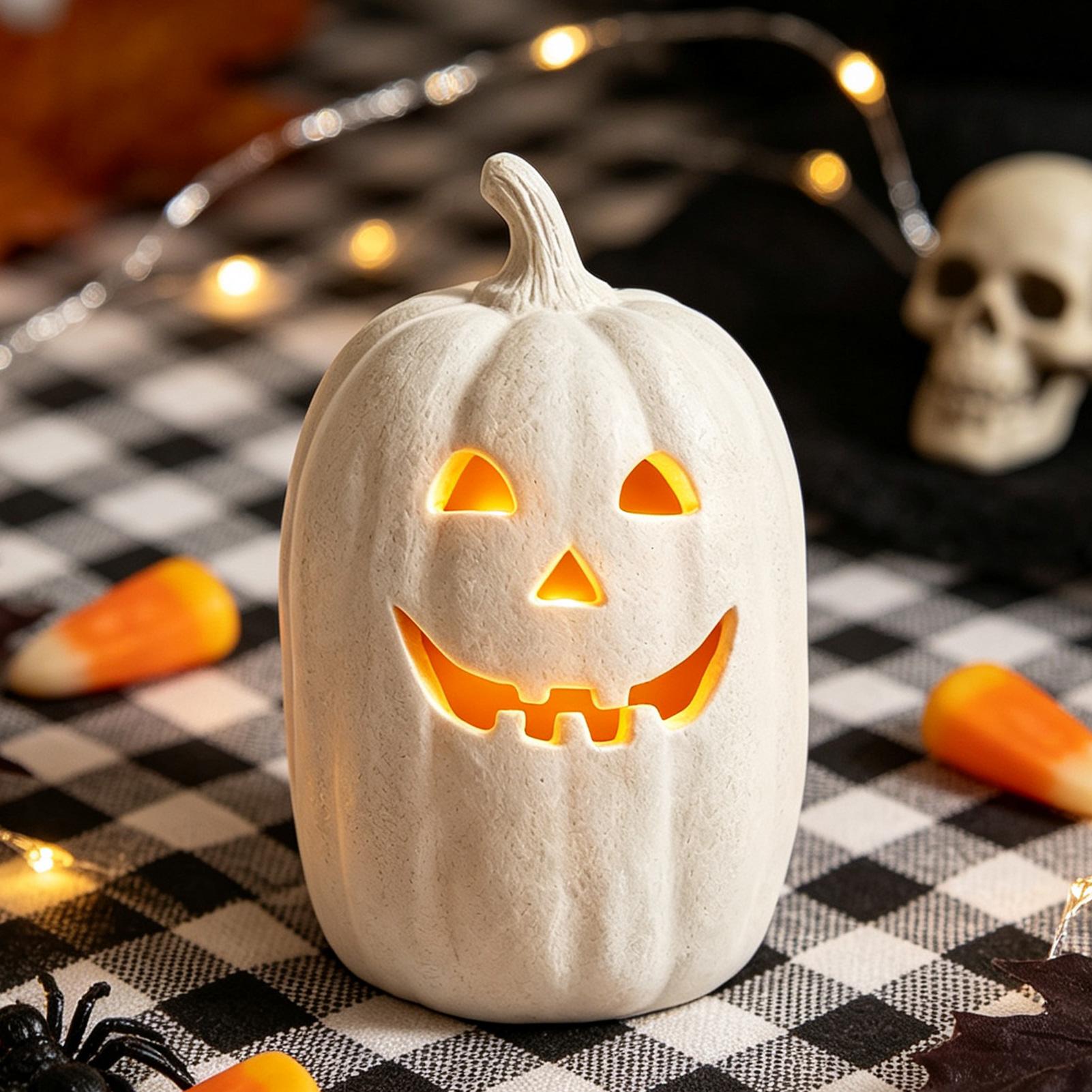 Pumpkin Lantern Halloween - Halloween Pumpkins Crafts Resin Pumpkin Handmade