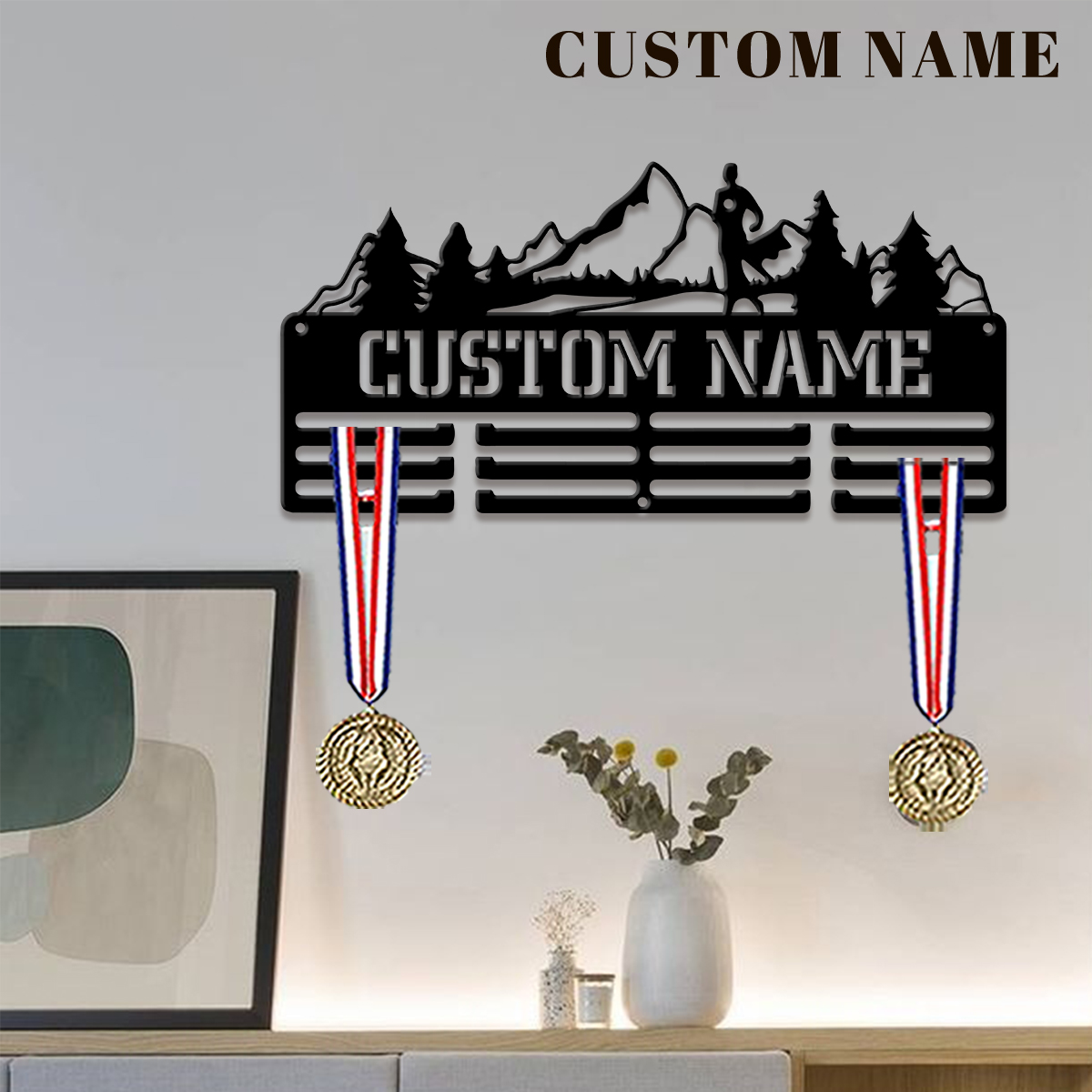 Halloween Party Supplies - Custom Marathon Metal Medal Display Rack,