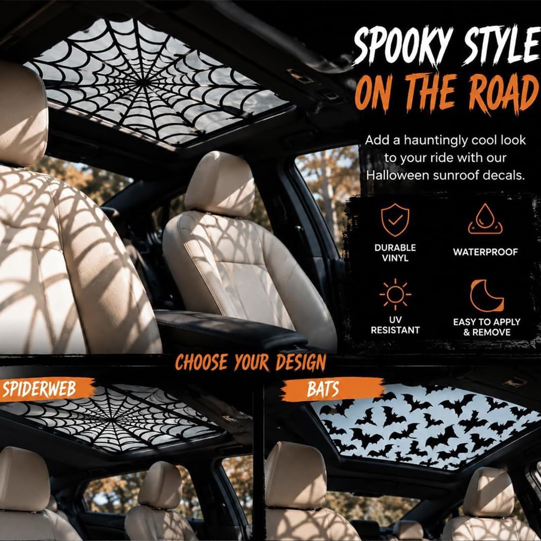 Car Sunroof Stickers Halloween - Spider Web Halloween Decoration ulasan dan harga