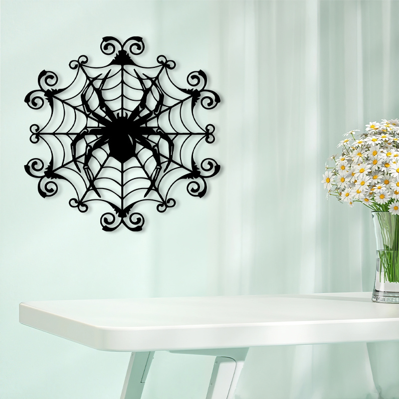 1Vintage Spider Web Metal Wall - Spider Web Halloween Decoration ulasan dan harga
