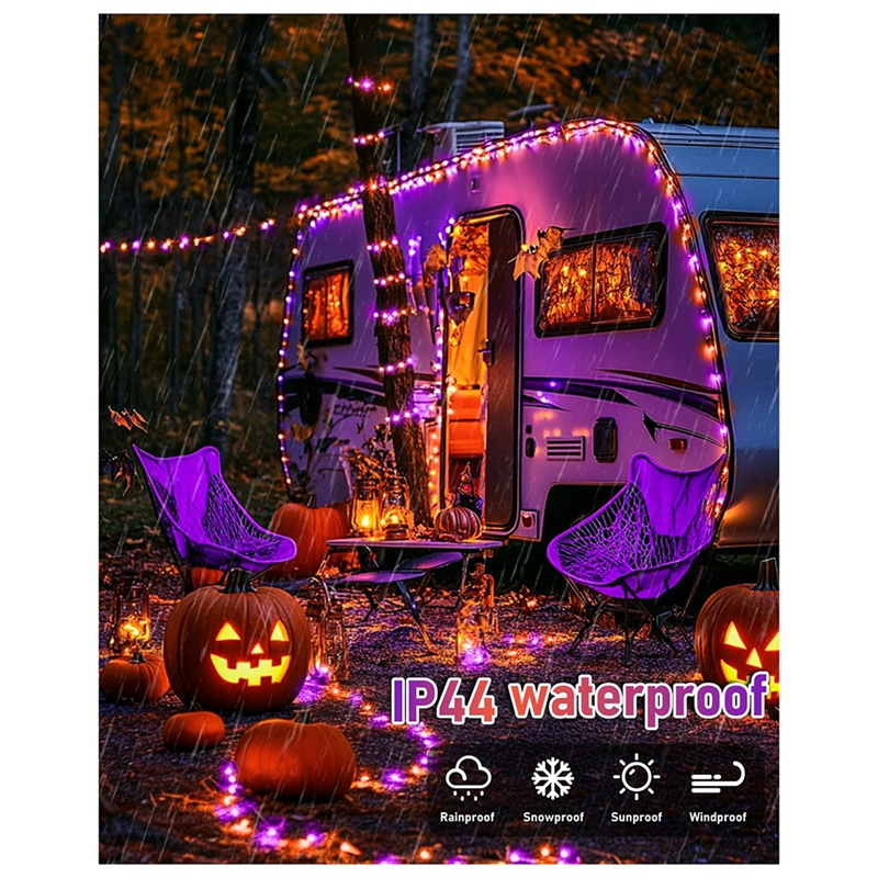 DT16 Solar Halloween String Li - Halloween Led String Lights Orange ulasan dan harga