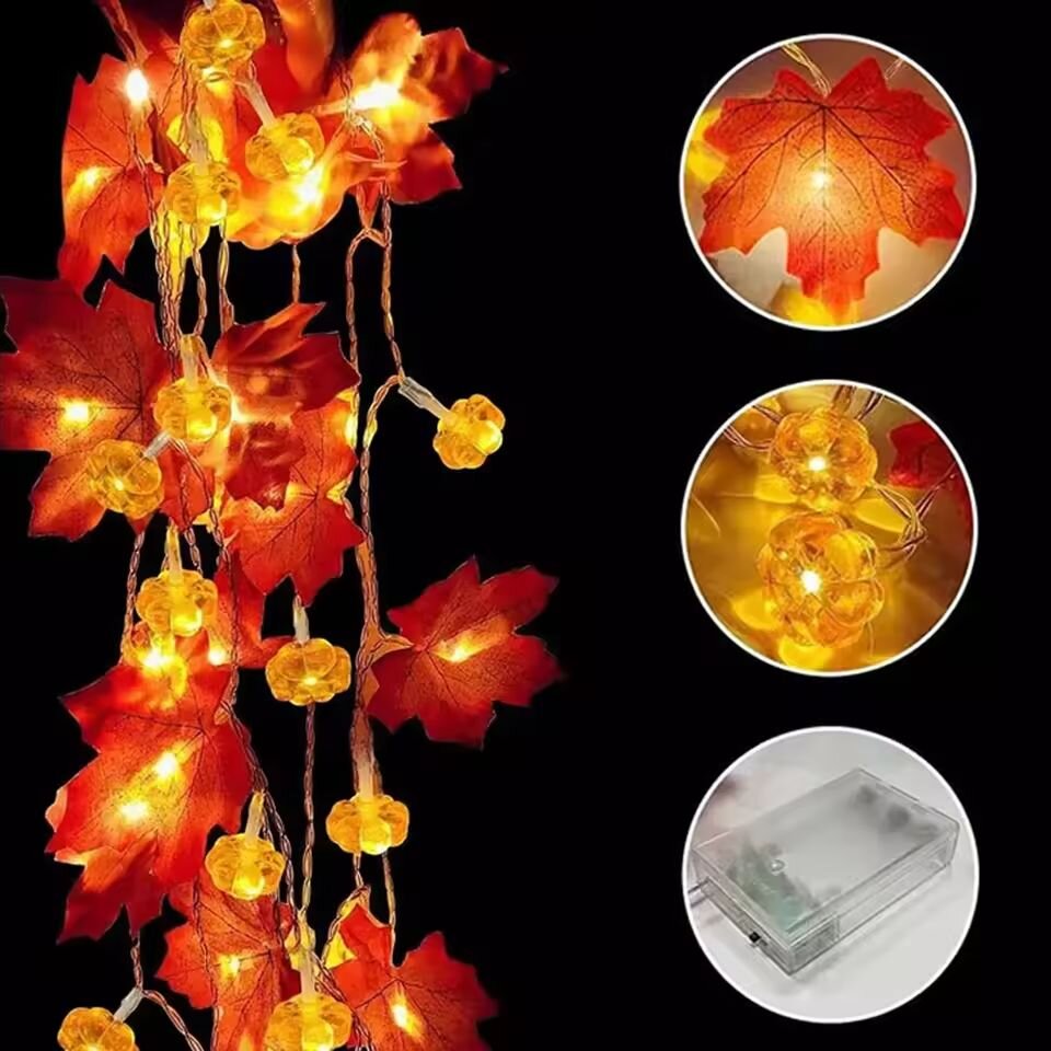 59in/118in Halloween Pumpkin M - Halloween Led String Lights Orange ulasan dan harga