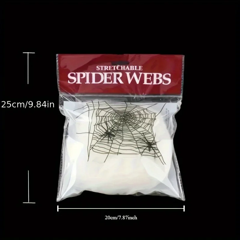 Stretchable Spider Webs With 2 - Spider Web Halloween Decoration ulasan dan harga