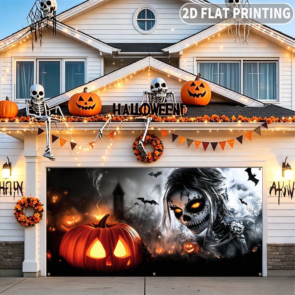 1pc 2D FLAT Halloween Party Ga - Halloween Skeleton Decoration ulasan dan harga