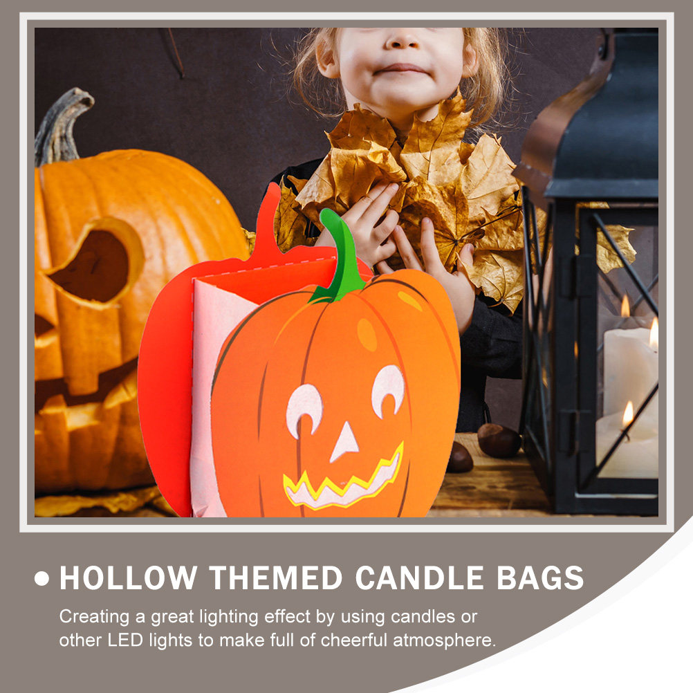 12Pcs Pumpkin Bags Hollow Out  - Pumpkin Lantern Halloween ulasan dan harga