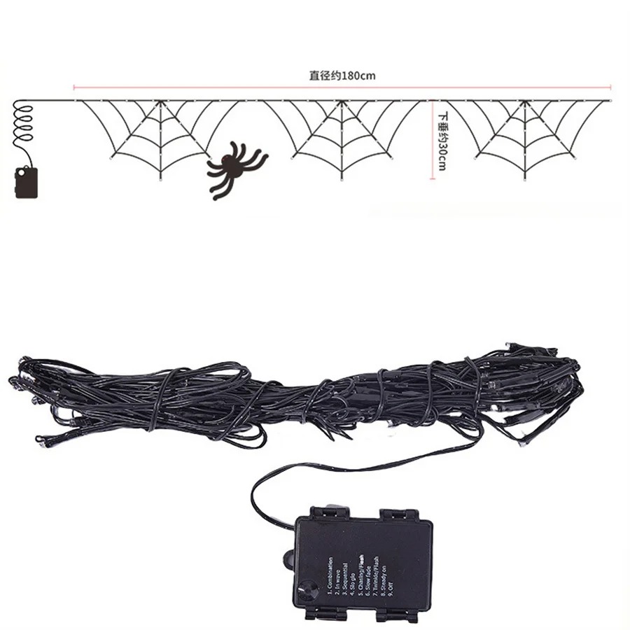 Halloween Spider Web String Li - Halloween Led String Lights Orange ulasan dan harga