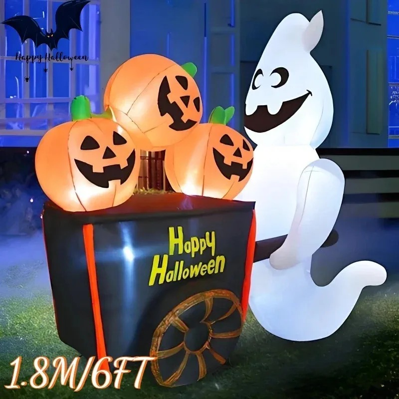 6FT Halloween Outdoor Holiday  - Halloween Pumpkin Decor Led ulasan dan harga