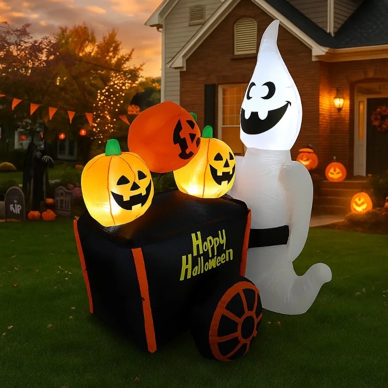 6FT Halloween Outdoor Holiday  - Halloween Pumpkin Decor Led ulasan dan harga