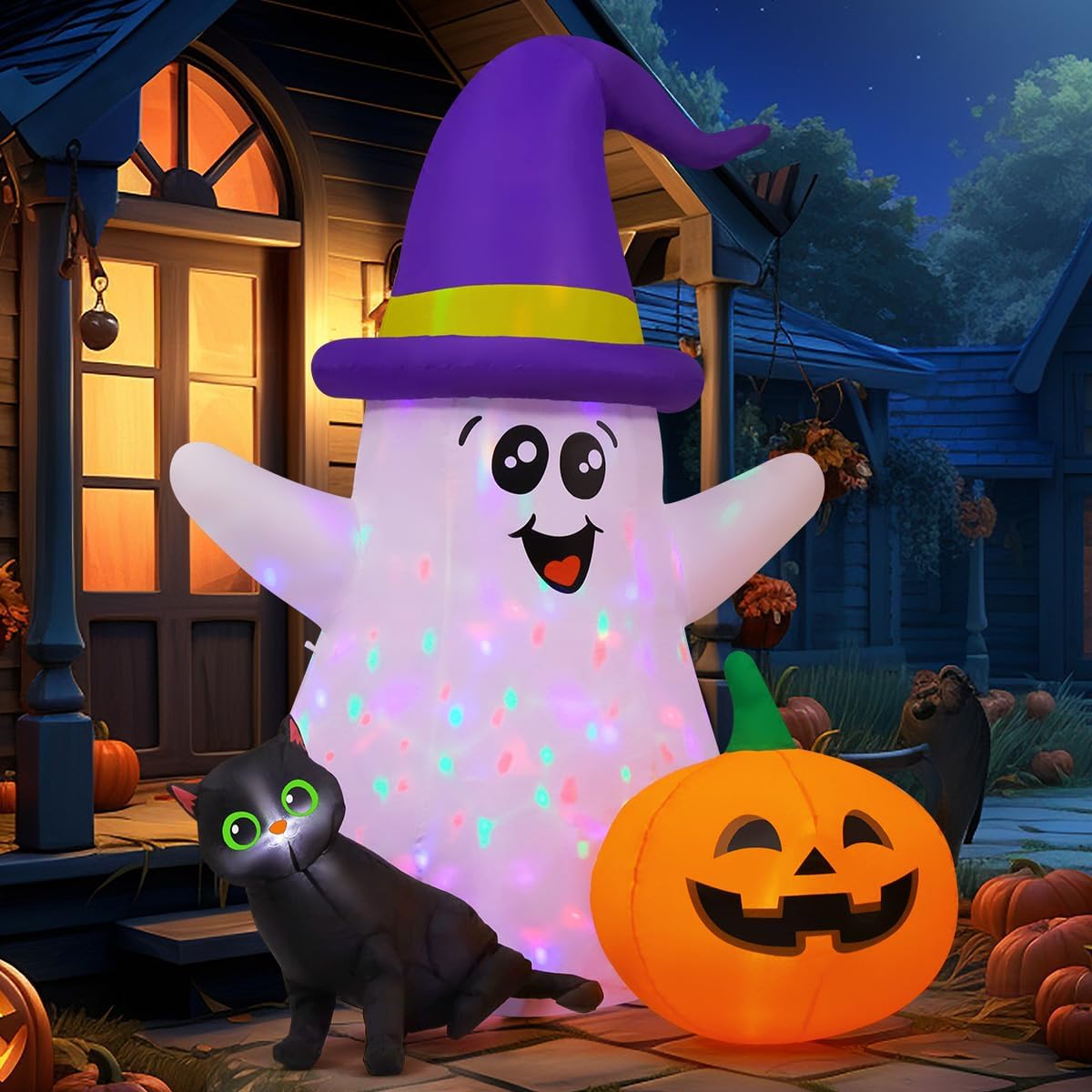 5 Feet Halloween Inflatables G - Halloween Pumpkin Decor Led ulasan dan harga
