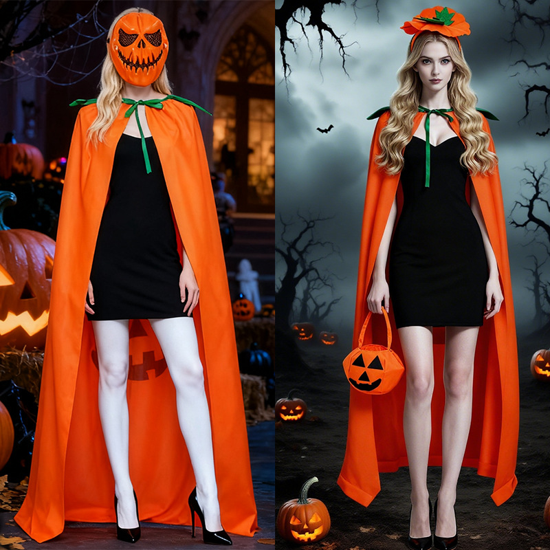 Halloween Pumpkin Costume Cape - Pumpkin Lantern Halloween ulasan dan harga