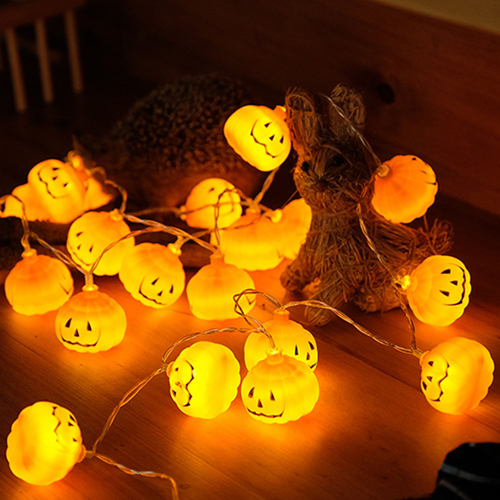Halloween 3D Pumpkin LED Strin - Halloween Led String Lights Orange ulasan dan harga