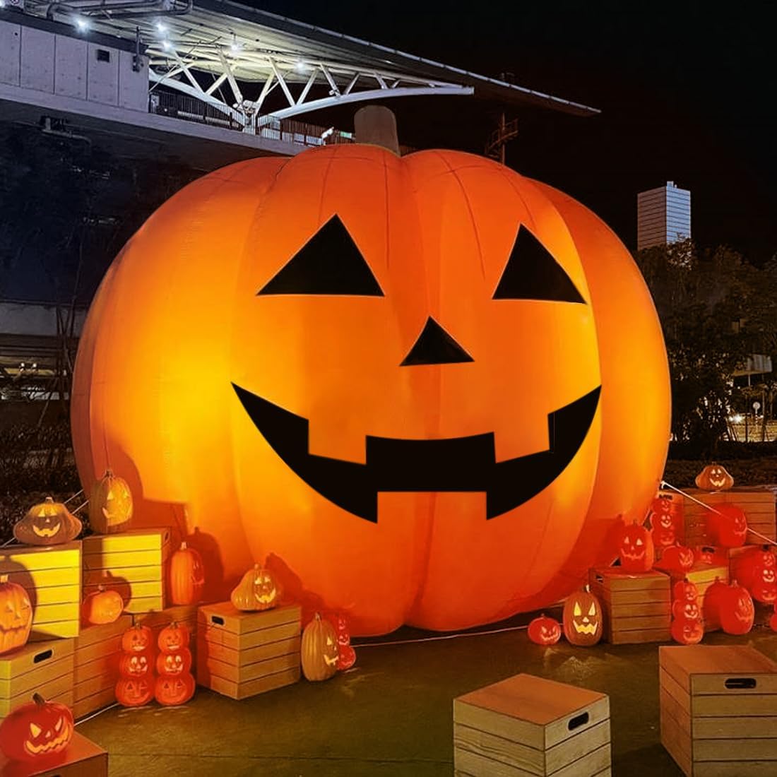 Giant 10Ft Halloween Inflatabl - Halloween Pumpkin Decor Led ulasan dan harga