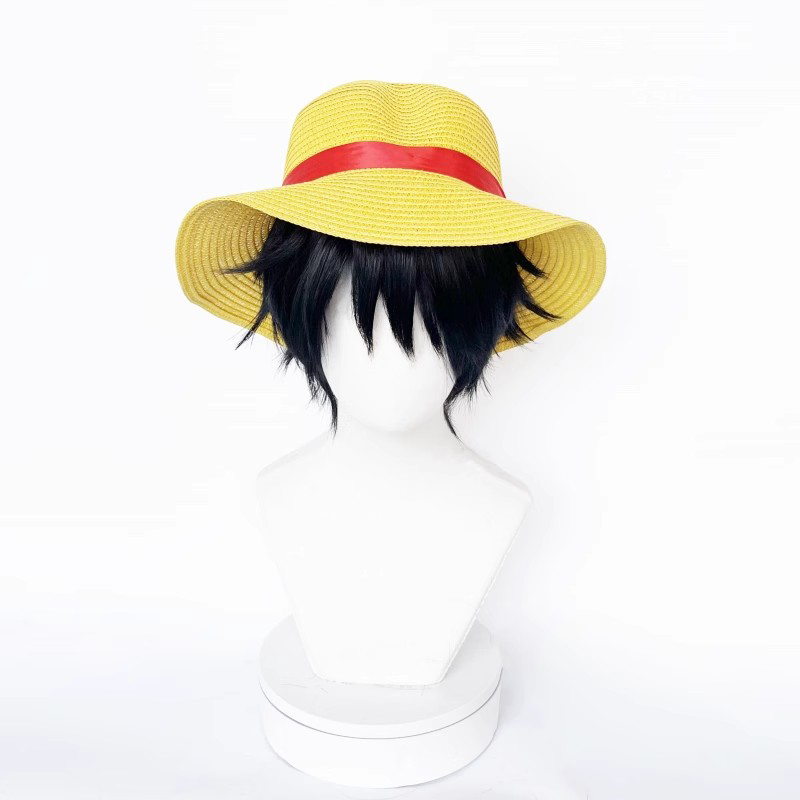 Luffy Cosplay Costume Hat Wig  - Halloween Costume Kids ulasan dan harga