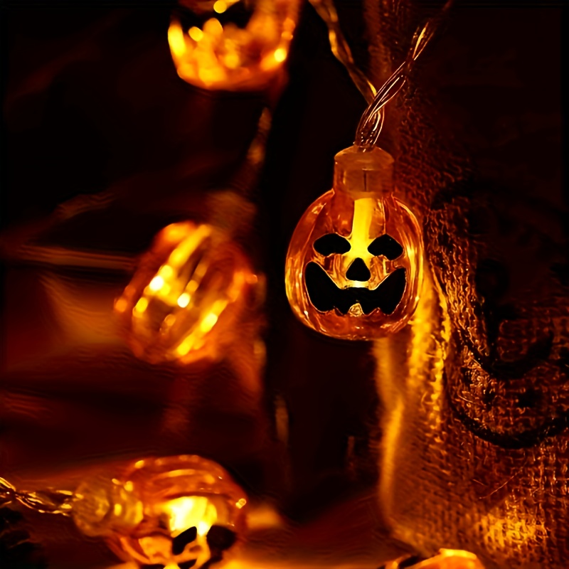 59/118in 10/20LEDs Smiling Pum - Halloween Led String Lights Orange ulasan dan harga