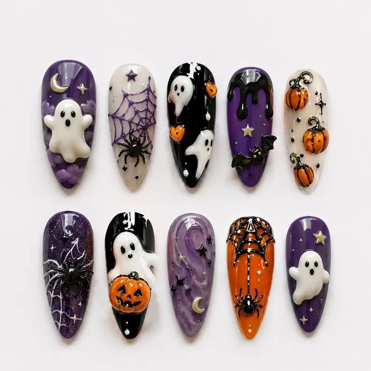 Halloween Press on Nails Hallo - Spider Web Halloween Decoration ulasan dan harga