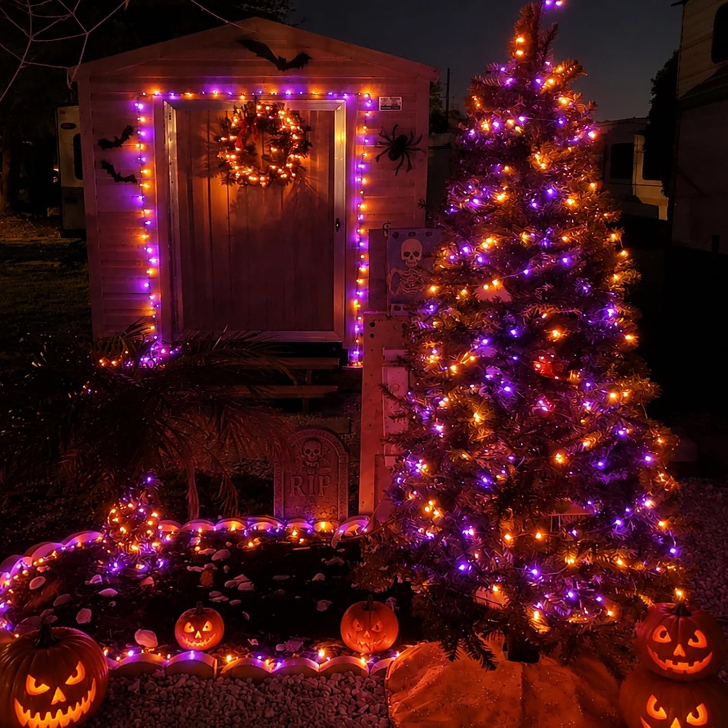 Halloween Solar Copper Wire St - Halloween Led String Lights Orange ulasan dan harga