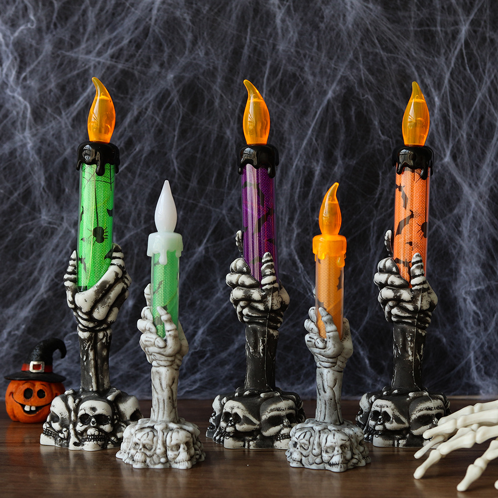 Halloween Skeleton Hand Candle - Halloween Pumpkin Decor Led ulasan dan harga