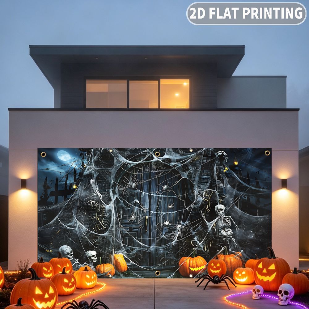 1pc 2D FLAT Halloween Party Ga - Spider Web Halloween Decoration ulasan dan harga