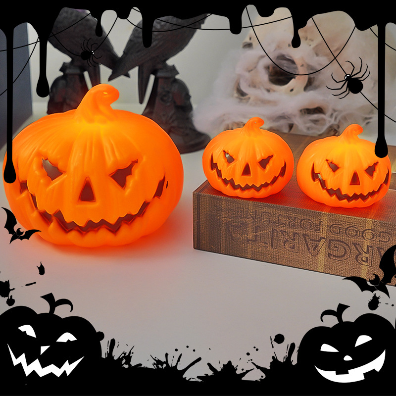 Halloween LED Pumpkin Lamp Orn - Halloween Pumpkin Decor Led ulasan dan harga